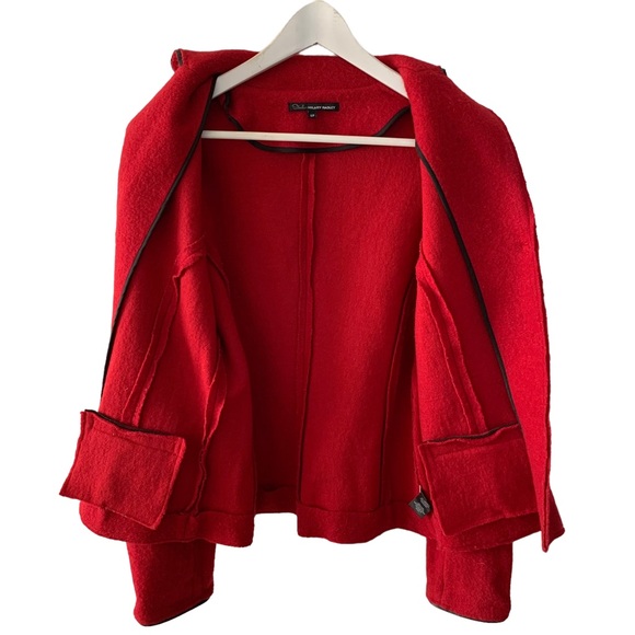Hilary Radley Women’s Red Cardigan Size Small Wool Blend - Picture 6 of 12
